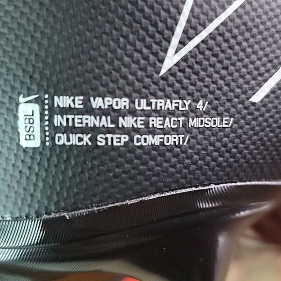 Nike React Vapor Ultrafly 4 Baseball Shoes Cleats Black Grey Women's Size 9.5 - Picture 15 of 15